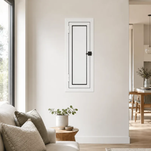 Ventana de abrir Aluminio Blanco Nexo Clásica — instalada en un ambiente (3)
