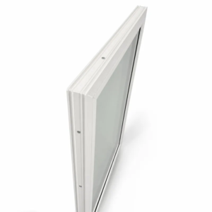 Ventana de abrir PVC Blanco DVH Nexo Confort — detalle del perfil y el burlete