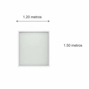 Ventana Paño Fijo PVC Blanco DVH Nexo Confort 120x150 — diagrama con las medidas 120 × 150 cm