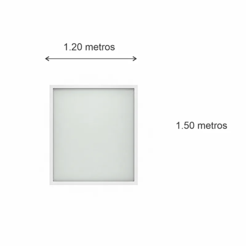 Ventana Paño Fijo PVC Blanco DVH Nexo Confort 120x150 — diagrama con las medidas 120 × 150 cm