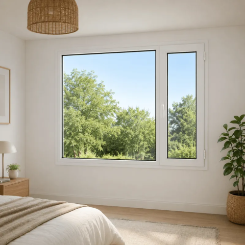 Ventana Sureña PVC Blanco DVH Nexo Confort — instalada en un ambiente (1)