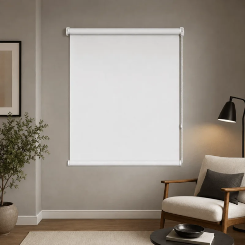 Cortina Roller Blackout Blanca Sadartsa 100x110