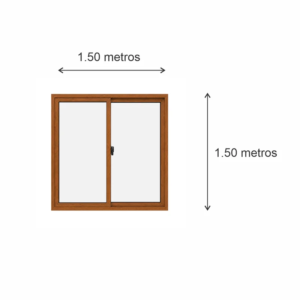 Ventana Corrediza PVC Roble DVH Nexo Confort 150x150 - Imagen 2